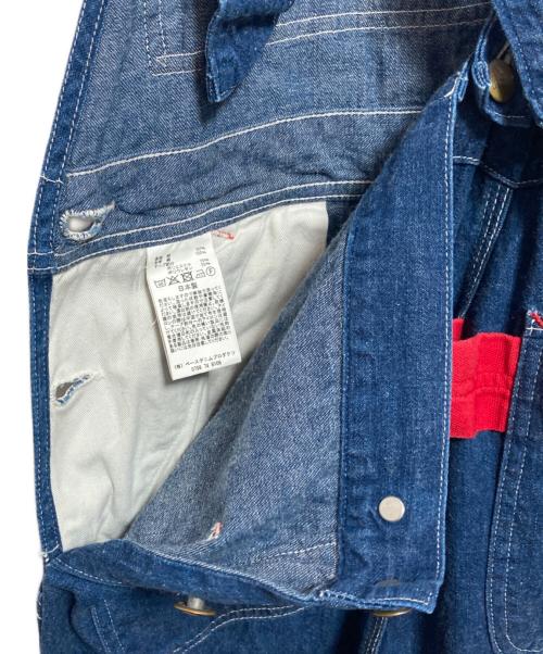 orSlow（オアスロウ）orSlow (オアスロウ) BEAMS BOY (ビームスボーイ) 別注 RED OVERALL インディゴ×レッド サイズ:下記参照の古着・服飾アイテム