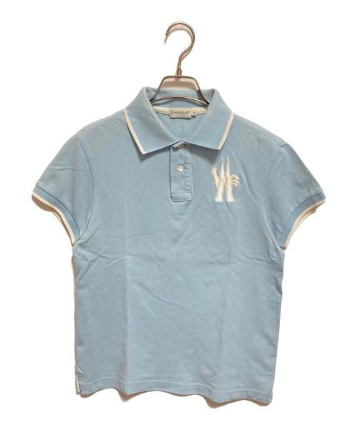 MONCLER（モンクレール）MONCLER (モンクレール) ポロシャツ ブルー サイズ:Sの古着・服飾アイテム