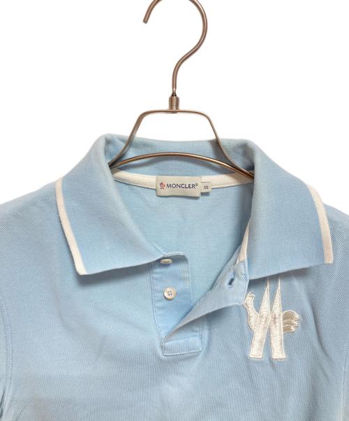 MONCLER（モンクレール）MONCLER (モンクレール) ポロシャツ ブルー サイズ:Sの古着・服飾アイテム