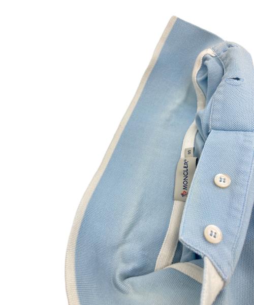 MONCLER（モンクレール）MONCLER (モンクレール) ポロシャツ ブルー サイズ:Sの古着・服飾アイテム