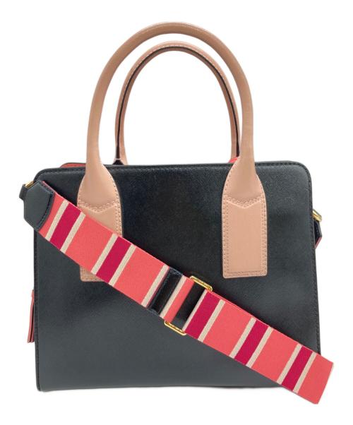 MARC JACOBS（マークジェイコブズ）MARC JACOBS (マークジェイコブス) BIGSHOT トートバック ブラック×ピンクの古着・服飾アイテム