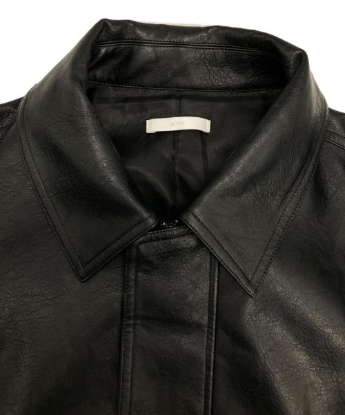 WYM LIDNM（ウィム バイ リドム）WYM LIDNM (ウィム バイ リドム) ARTIFICIAL GRAIN SHORT BLOUSON ブラック サイズ:Mの古着・服飾アイテム