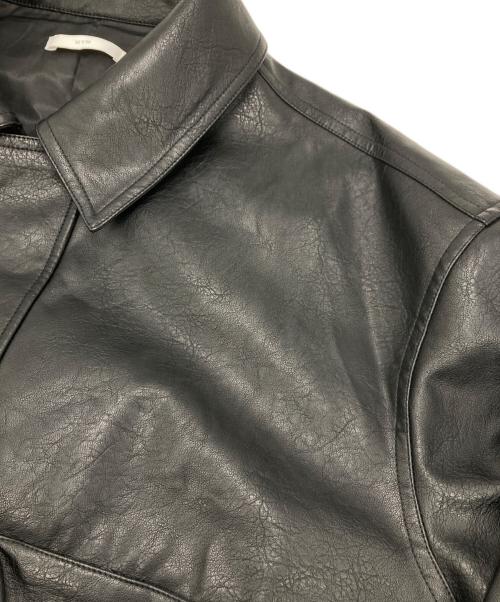 WYM LIDNM（ウィム バイ リドム）WYM LIDNM (ウィム バイ リドム) ARTIFICIAL GRAIN SHORT BLOUSON ブラック サイズ:Mの古着・服飾アイテム