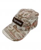 SUPREMEシュプリーム）の古着「Woven Pattern Camp Cap」｜アイボリー