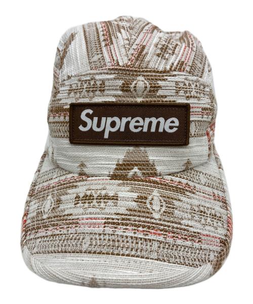 SUPREME（シュプリーム）Supreme (シュプリーム) Woven Pattern Camp Cap アイボリーの古着・服飾アイテム