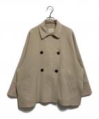 IENAイエナ）の古着「スーパー160ダブルフェイス ショートコート」｜ベージュ