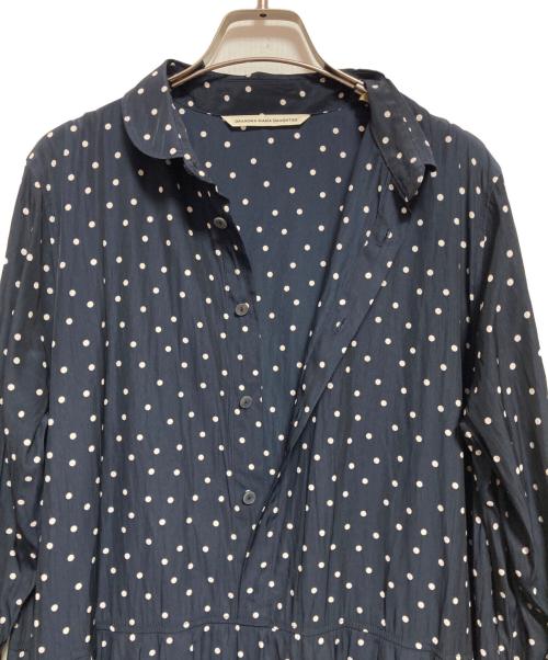 GRANDMA MAMA DAUGHTER（グランマママドーター）GRANDMA MAMA DAUGHTER (グランマママドーター) ブラウスワンピース ネイビー サイズ:SIZE 2の古着・服飾アイテム