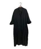 journal standard L'essageジャーナルスタンダード レサージュ）の古着「60リネン スタンドカラーワンピース」｜ブラック