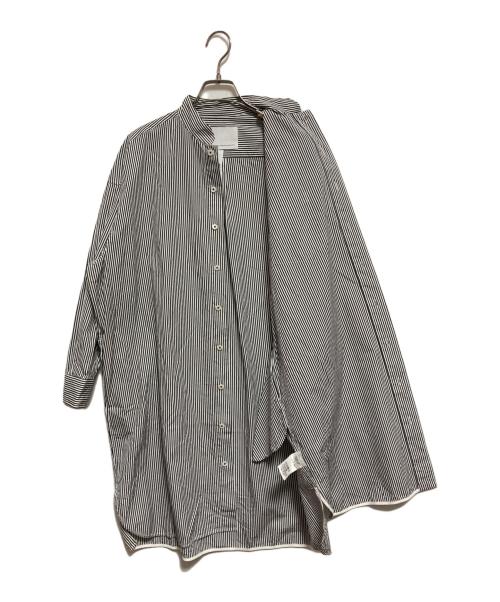 ticca（ティッカ）ticca (ティッカ) シャツワンピース ホワイト×ブラック サイズ:FREEの古着・服飾アイテム