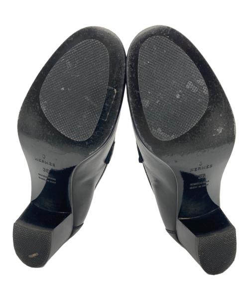 HERMES（エルメス）HERMES (エルメス) コンスタンス ヒールローファー ブラック サイズ:SIZE 36の古着・服飾アイテム