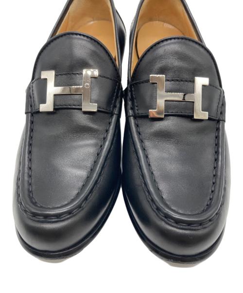 HERMES（エルメス）HERMES (エルメス) コンスタンス ヒールローファー ブラック サイズ:SIZE 36の古着・服飾アイテム