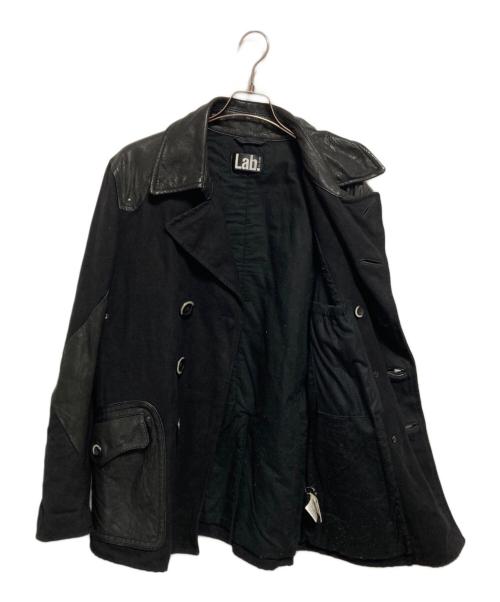 Lab. PAL ZILERI（パルジレリ）Lab. PAL ZILERI (パルジレリ) レザー切替ダブルジャケット ブラック サイズ:52の古着・服飾アイテム
