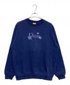 Dimeダイム）の古着「ロゴ刺繍スウェット」｜ネイビー