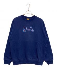 Dime（ダイム）の古着「ロゴ刺繍スウェット」｜ネイビー