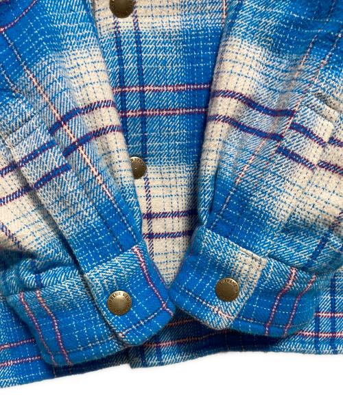 SUPREME（シュプリーム）Supreme (シュプリーム) Lined Flannnel Snap Shirt ブルー サイズ:Lの古着・服飾アイテム