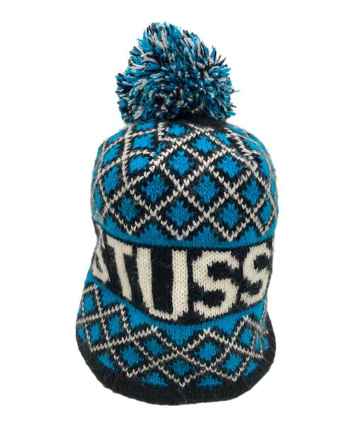 stussy（ステューシー）stussy (ステューシー) ニットキャップ ブルーの古着・服飾アイテム