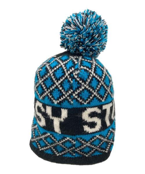 stussy（ステューシー）stussy (ステューシー) ニットキャップ ブルーの古着・服飾アイテム