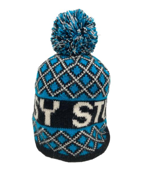 stussy（ステューシー）stussy (ステューシー) ニットキャップ ブルーの古着・服飾アイテム