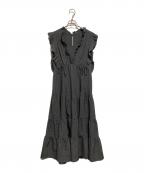 Snidelスナイデル）の古着「デザインティアードワンピース」｜グレー