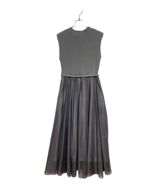 Snidel（スナイデル）Snidel (スナイデル) ドッキングワンピース グレー サイズ:1の古着・服飾アイテム