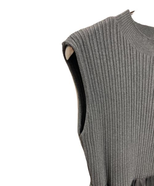 Snidel（スナイデル）Snidel (スナイデル) ドッキングワンピース グレー サイズ:1の古着・服飾アイテム