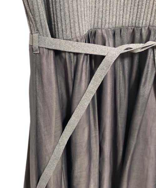 Snidel（スナイデル）Snidel (スナイデル) ドッキングワンピース グレー サイズ:1の古着・服飾アイテム