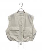 SACRAサクラ）の古着「CO/PE TUMBLER FINISH GILET」｜アイボリー