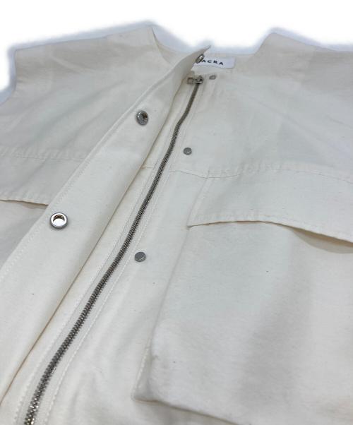 SACRA（サクラ）SACRA (サクラ) CO/PE TUMBLER FINISH GILET アイボリー サイズ:38の古着・服飾アイテム