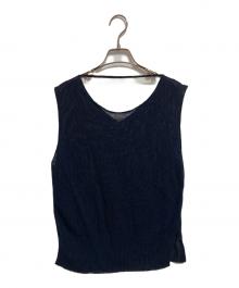 Conte（コンテ）の古着「バックVネック ノースリーブニット」｜ネイビー