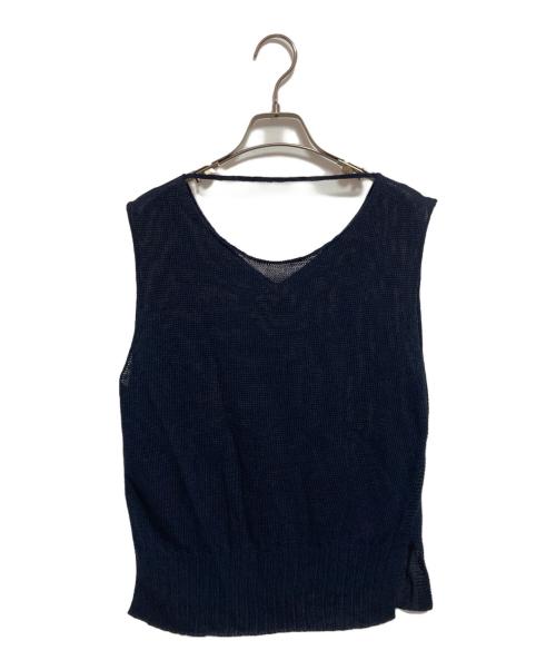 Conte（コンテ）Conte (コンテ) バックVネック ノースリーブニット ネイビー サイズ:なし(下記参照)の古着・服飾アイテム