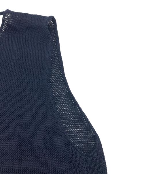 Conte（コンテ）Conte (コンテ) バックVネック ノースリーブニット ネイビー サイズ:なし(下記参照)の古着・服飾アイテム