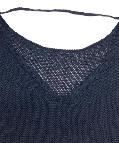 Conte（コンテ）Conte (コンテ) バックVネック ノースリーブニット ネイビー サイズ:なし(下記参照)の古着・服飾アイテム