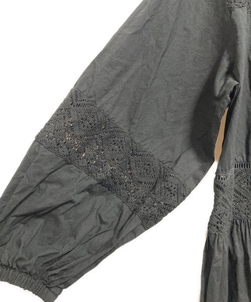 Spick and Span（スピック＆スパン）Spick and Span (スピックアンドスパン) HYUレースギャザーワンピース ブラック サイズ:なし(下記参照)の古着・服飾アイテム