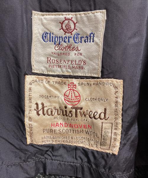 Clipper Craft（クリッパー クラフト）Clipper Craft (クリッパー クラフト) Harris Tweed (ハリスツイード) チェスターコート グレー サイズ:なし(下記参照)の古着・服飾アイテム