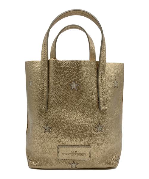NUR DONATELLA LUCCHI（ヌールドナテッラルッキ）NUR DONATELLA LUCCHI (ヌールドナテッラルッキ) ハンドバッグ ゴールドの古着・服飾アイテム