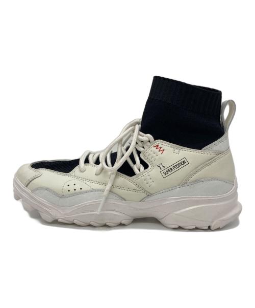 adidas（アディダス）adidas (アディダス) Y's (ワイズ) Y's SEEULATER X GSG9 ホワイト×ブラック サイズ:SIZE 25cmの古着・服飾アイテム