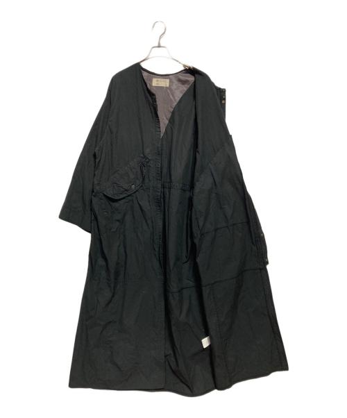 77circa（ナナナナサーカ）77circa (ナナナナサーカ) ノーカラーコート ブラック サイズ:-の古着・服飾アイテム