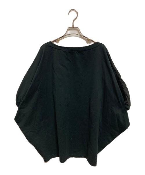 mizuiro-ind（ミズイロインド）mizuiro-ind (ミズイロインド) レース切替ドルマンカットソー ブラック サイズ:-の古着・服飾アイテム