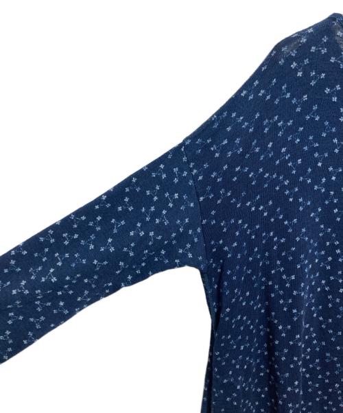 45R（フォーティファイブ・アール）45R (フォーティファイブ・アール) 	インディゴギマシェーカープリントワンピース インディゴの古着・服飾アイテム