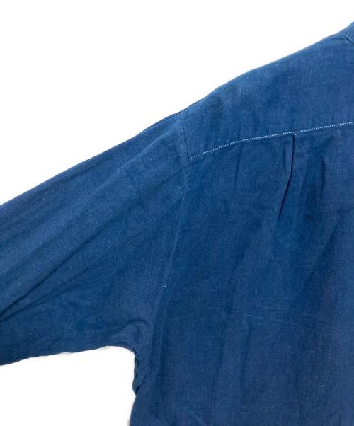 45R（フォーティファイブ・アール）45R (フォーティファイブ・アール) インディゴ染めスキッパーシャツワンピース インディゴの古着・服飾アイテム