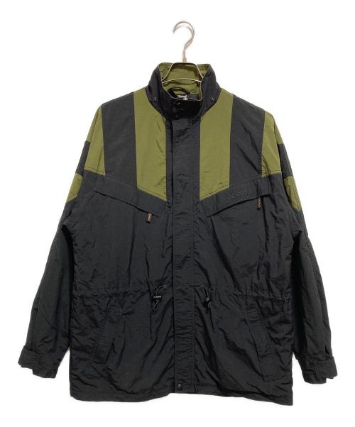 adidas（アディダス）adidas (アディダス) ナイロンジャケット ブラック×オリーブ サイズ:Mの古着・服飾アイテム