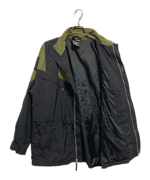 adidas（アディダス）adidas (アディダス) ナイロンジャケット ブラック×オリーブ サイズ:Mの古着・服飾アイテム