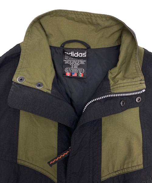 adidas（アディダス）adidas (アディダス) ナイロンジャケット ブラック×オリーブ サイズ:Mの古着・服飾アイテム