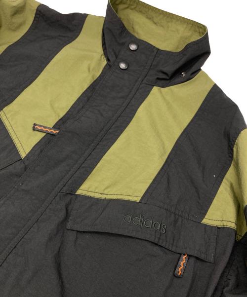 adidas（アディダス）adidas (アディダス) ナイロンジャケット ブラック×オリーブ サイズ:Mの古着・服飾アイテム