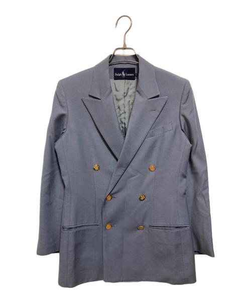 POLO RALPH LAUREN（ポロ・ラルフローレン）POLO RALPH LAUREN (ポロ・ラルフローレン) 金釦ダブルブレザー グレー サイズ:7の古着・服飾アイテム