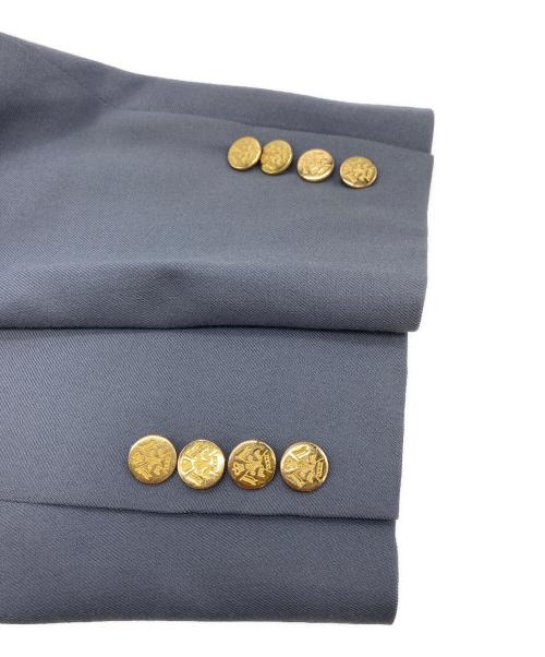 POLO RALPH LAUREN（ポロ・ラルフローレン）POLO RALPH LAUREN (ポロ・ラルフローレン) 金釦ダブルブレザー グレー サイズ:7の古着・服飾アイテム