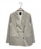 Munichミューニック）の古着「コットンリネンピンヘッドダブルテーラージャケット」｜グレー