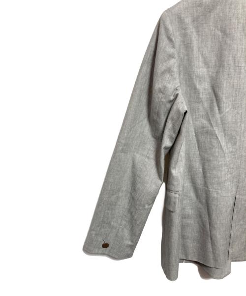 Munich（ミューニック）MUNICH (ミューニック) コットンリネンピンヘッドダブルテーラージャケット グレー サイズ:Sの古着・服飾アイテム