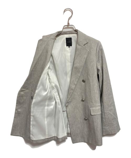 Munich（ミューニック）MUNICH (ミューニック) コットンリネンピンヘッドダブルテーラージャケット グレー サイズ:Sの古着・服飾アイテム