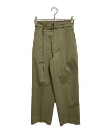 SLOBE IENA（スローブ イエナ）の古着「TCチノベルテットパンツ」｜オリーブ